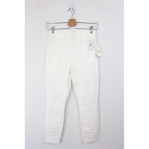 NWT Mother High Waisted Looker Ankle Fray Jeans Stretch Fairest Of Them All 25 - Picture 4 of 12